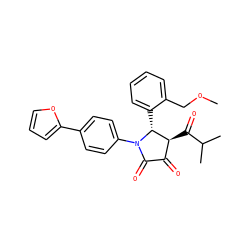 COCc1ccccc1[C@@H]1[C@@H](C(=O)C(C)C)C(=O)C(=O)N1c1ccc(-c2ccco2)cc1 ZINC000169695910