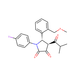 COCc1ccccc1[C@@H]1[C@@H](C(=O)C(C)C)C(=O)C(=O)N1c1ccc(I)cc1 ZINC000169695640