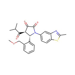 COCc1ccccc1[C@@H]1[C@@H](C(=O)C(C)C)C(=O)C(=O)N1c1ccc2sc(C)nc2c1 ZINC000169696030