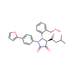 COCc1ccccc1[C@@H]1[C@@H](C(=O)CC(C)C)C(=O)C(=O)N1c1ccc(-c2ccco2)cc1 ZINC000169695914