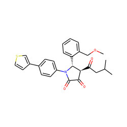 COCc1ccccc1[C@@H]1[C@@H](C(=O)CC(C)C)C(=O)C(=O)N1c1ccc(-c2ccsc2)cc1 ZINC000169695552