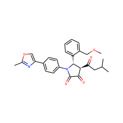 COCc1ccccc1[C@@H]1[C@@H](C(=O)CC(C)C)C(=O)C(=O)N1c1ccc(-c2coc(C)n2)cc1 ZINC000169696038