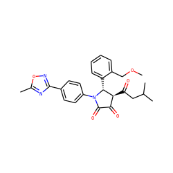 COCc1ccccc1[C@@H]1[C@@H](C(=O)CC(C)C)C(=O)C(=O)N1c1ccc(-c2noc(C)n2)cc1 ZINC000169695765
