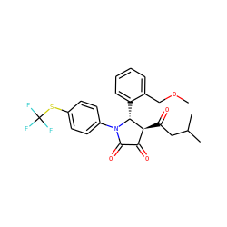 COCc1ccccc1[C@@H]1[C@@H](C(=O)CC(C)C)C(=O)C(=O)N1c1ccc(SC(F)(F)F)cc1 ZINC000169696216