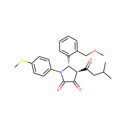 COCc1ccccc1[C@@H]1[C@@H](C(=O)CC(C)C)C(=O)C(=O)N1c1ccc(SC)cc1 ZINC000169696172