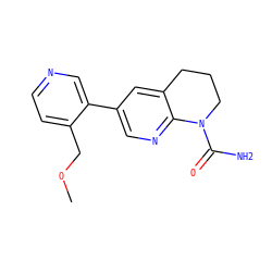 COCc1ccncc1-c1cnc2c(c1)CCCN2C(N)=O ZINC001772611246
