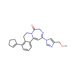 COCc1cn(C2=NCC(=O)N3CCc4c(C5=CCCC5)cccc4C3=C2)cn1 ZINC000149301609