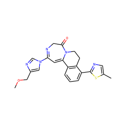 COCc1cn(C2=NCC(=O)N3CCc4c(cccc4-c4ncc(C)s4)C3=C2)cn1 ZINC000148954725