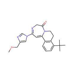 COCc1cn(C2=NCC(=O)N3CCc4c(cccc4C(C)(C)C)C3=C2)cn1 ZINC000149265235