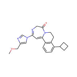 COCc1cn(C2=NCC(=O)N3CCc4c(cccc4C4CCC4)C3=C2)cn1 ZINC000149084015