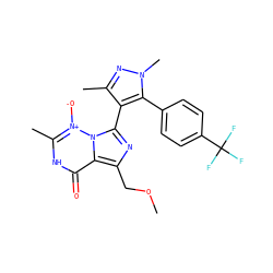 COCc1nc(-c2c(C)nn(C)c2-c2ccc(C(F)(F)F)cc2)n2c1c(=O)[nH]c(C)[n+]2[O-] ZINC001772605675
