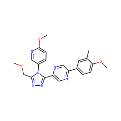 COCc1nnc(-c2cnc(-c3ccc(OC)c(C)c3)cn2)n1-c1ccc(OC)nc1 ZINC000040877151