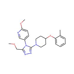 COCc1nnc(N2CCC(Oc3ccccc3C)CC2)n1-c1ccc(OC)nc1 ZINC000045347676