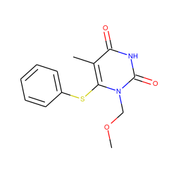COCn1c(Sc2ccccc2)c(C)c(=O)[nH]c1=O ZINC000006520178