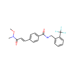 CON(C)C(=O)/C=C/c1ccc(C(=O)NCc2ccccc2C(F)(F)F)cc1 ZINC000653797837