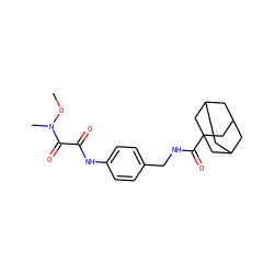CON(C)C(=O)C(=O)Nc1ccc(CNC(=O)C23CC4CC(CC(C4)C2)C3)cc1 ZINC000103236730