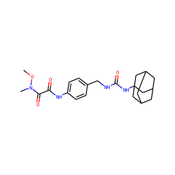 CON(C)C(=O)C(=O)Nc1ccc(CNC(=O)NC23CC4CC(CC(C4)C2)C3)cc1 ZINC000103236750