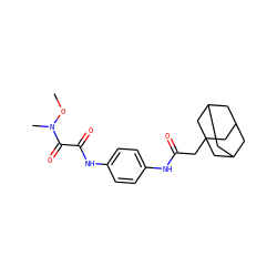 CON(C)C(=O)C(=O)Nc1ccc(NC(=O)CC23CC4CC(CC(C4)C2)C3)cc1 ZINC000103235983