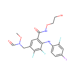 CON(C=O)Cc1cc(C(=O)NOCCO)c(Nc2ccc(I)cc2F)c(F)c1F ZINC000096175818