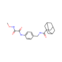 CONC(=O)C(=O)Nc1ccc(CNC(=O)C23CC4CC(CC(C4)C2)C3)cc1 ZINC000103236724