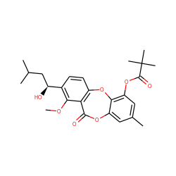 COc1c([C@@H](O)CC(C)C)ccc2c1C(=O)Oc1cc(C)cc(OC(=O)C(C)(C)C)c1O2 ZINC000028461932