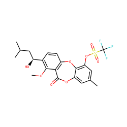 COc1c([C@@H](O)CC(C)C)ccc2c1C(=O)Oc1cc(C)cc(OS(=O)(=O)C(F)(F)F)c1O2 ZINC000038152397