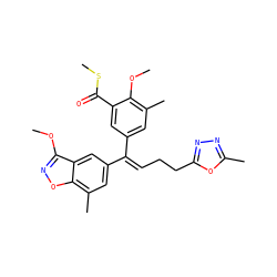 COc1c(C)cc(/C(=C\CCc2nnc(C)o2)c2cc(C)c3onc(OC)c3c2)cc1C(=O)SC ZINC000028711699