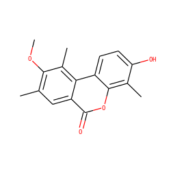COc1c(C)cc2c(=O)oc3c(C)c(O)ccc3c2c1C ZINC000028572204