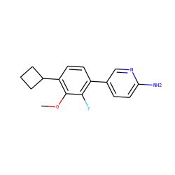 COc1c(C2CCC2)ccc(-c2ccc(N)nc2)c1F ZINC000224544867