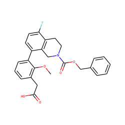 COc1c(CC(=O)O)cccc1-c1ccc(F)c2c1CN(C(=O)OCc1ccccc1)CC2 ZINC000144178103