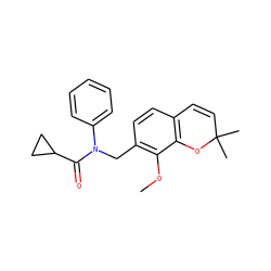 COc1c(CN(C(=O)C2CC2)c2ccccc2)ccc2c1OC(C)(C)C=C2 ZINC000028525816