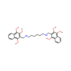 COc1c(CNCCCCCCNCc2c(OC)c(OC)c3ccccc3c2OC)c(OC)c2ccccc2c1OC ZINC000049917580