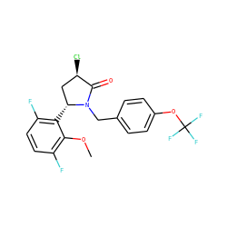 COc1c(F)ccc(F)c1[C@@H]1C[C@@H](Cl)C(=O)N1Cc1ccc(OC(F)(F)F)cc1 ZINC000166325638