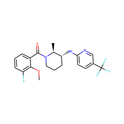 COc1c(F)cccc1C(=O)N1CCC[C@@H](Nc2ccc(C(F)(F)F)cn2)[C@@H]1C ZINC000218452816