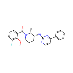 COc1c(F)cccc1C(=O)N1CCC[C@@H](Nc2nccc(-c3ccccc3)n2)[C@H]1C ZINC000225856183