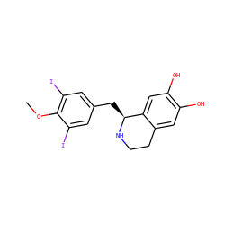 COc1c(I)cc(C[C@@H]2NCCc3cc(O)c(O)cc32)cc1I ZINC000025419120