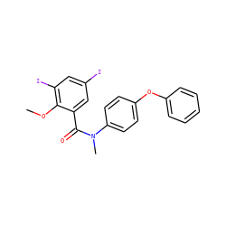 COc1c(I)cc(I)cc1C(=O)N(C)c1ccc(Oc2ccccc2)cc1 ZINC000169328427