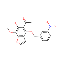 COc1c(O)c(C(C)=O)c(OCc2cccc([N+](=O)[O-])c2)c2ccoc12 ZINC000013682289