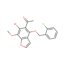 COc1c(O)c(C(C)=O)c(OCc2ccccc2Cl)c2ccoc12 ZINC000013682270