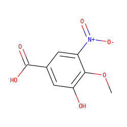 COc1c(O)cc(C(=O)O)cc1[N+](=O)[O-] ZINC000013513970