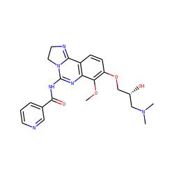 COc1c(OC[C@H](O)CN(C)C)ccc2c1N=C(NC(=O)c1cccnc1)N1CCN=C21 ZINC000169710197