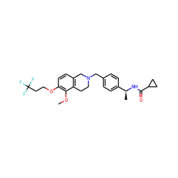COc1c(OCCC(F)(F)F)ccc2c1CCN(Cc1ccc([C@H](C)NC(=O)C3CC3)cc1)C2 ZINC001772600808
