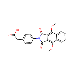 COc1c2c(c(OC)c3ccccc13)C(=O)N(c1ccc(CC(=O)O)cc1)C2=O ZINC000146335236