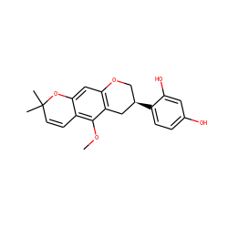 COc1c2c(cc3c1C[C@H](c1ccc(O)cc1O)CO3)OC(C)(C)C=C2 ZINC000014613161