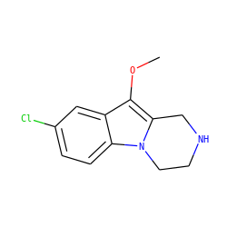 COc1c2n(c3ccc(Cl)cc13)CCNC2 ZINC000000017969