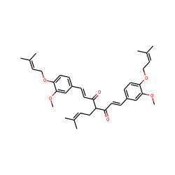 COc1cc(/C=C/C(=O)C(CC=C(C)C)C(=O)/C=C/c2ccc(OCC=C(C)C)c(OC)c2)ccc1OCC=C(C)C ZINC000653714162