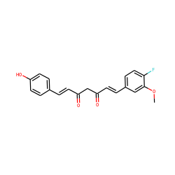 COc1cc(/C=C/C(=O)CC(=O)/C=C/c2ccc(O)cc2)ccc1F ZINC000167861404