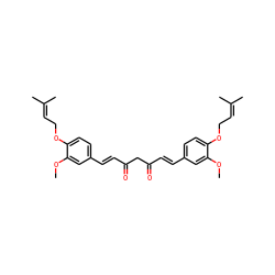 COc1cc(/C=C/C(=O)CC(=O)/C=C/c2ccc(OCC=C(C)C)c(OC)c2)ccc1OCC=C(C)C ZINC000035835883