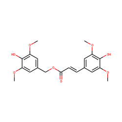 COc1cc(/C=C/C(=O)OCc2cc(OC)c(O)c(OC)c2)cc(OC)c1O ZINC000653857485