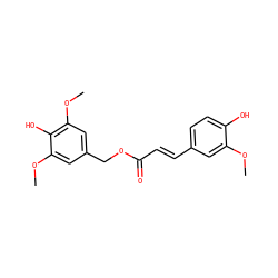 COc1cc(/C=C/C(=O)OCc2cc(OC)c(O)c(OC)c2)ccc1O ZINC000653915954